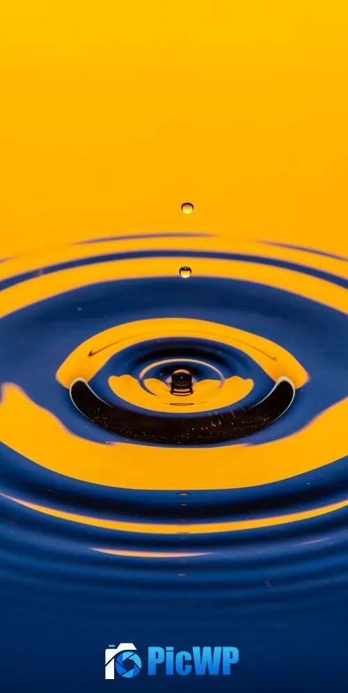 Water drop Ripple 3K Mobile Wallpaper