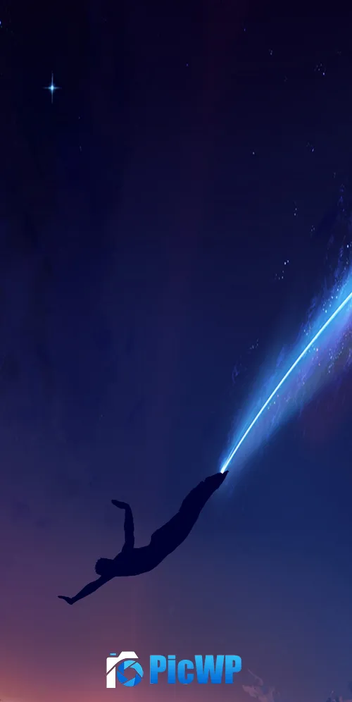 Fleeting Man Dive 3K Mobile Wallpaper
