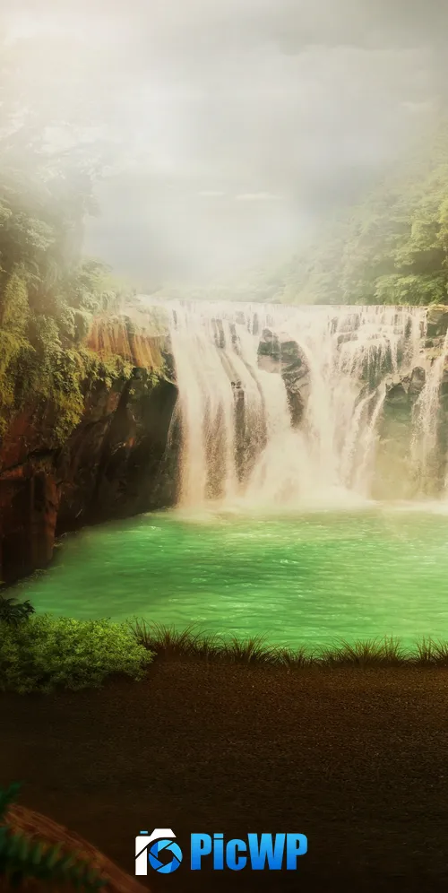 Surreal Waterfall 3K Mobile Wallpaper