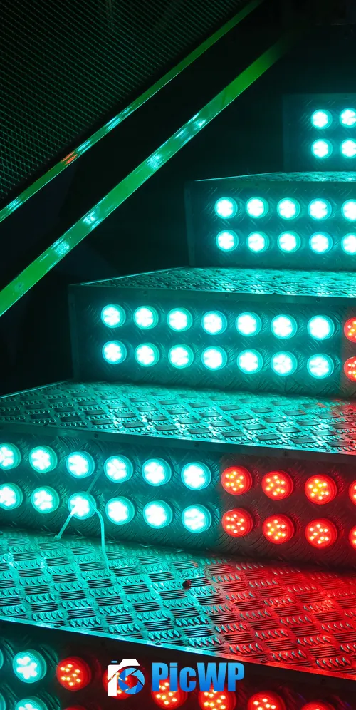 Staircase LED lights 3K Mobile Wallpaper