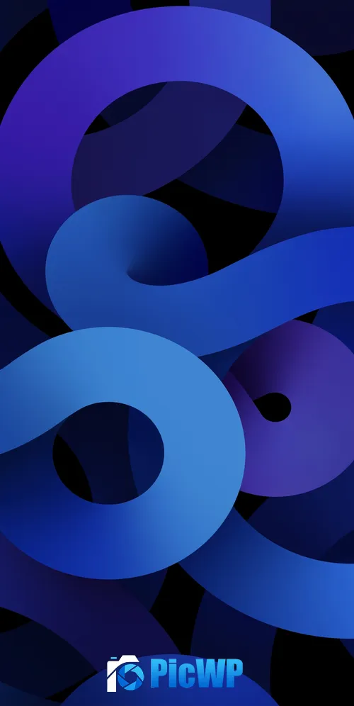 iPadOS 14 Blue 3K Mobile Wallpaper