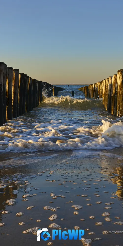 Breskens Beach Holland 3K Mobile Wallpaper