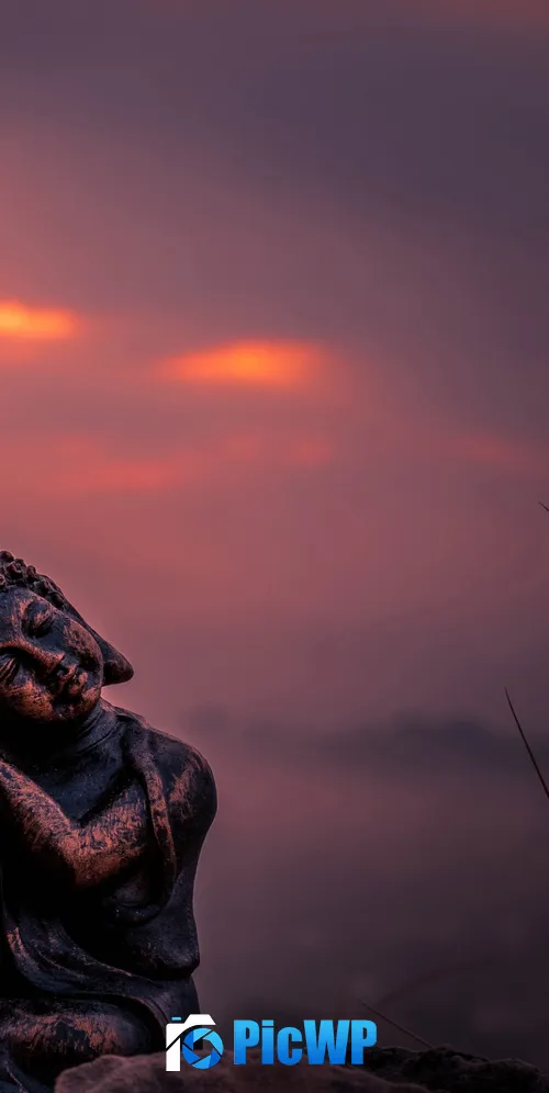 Lord Buddha Statue 3K Mobile Wallpaper