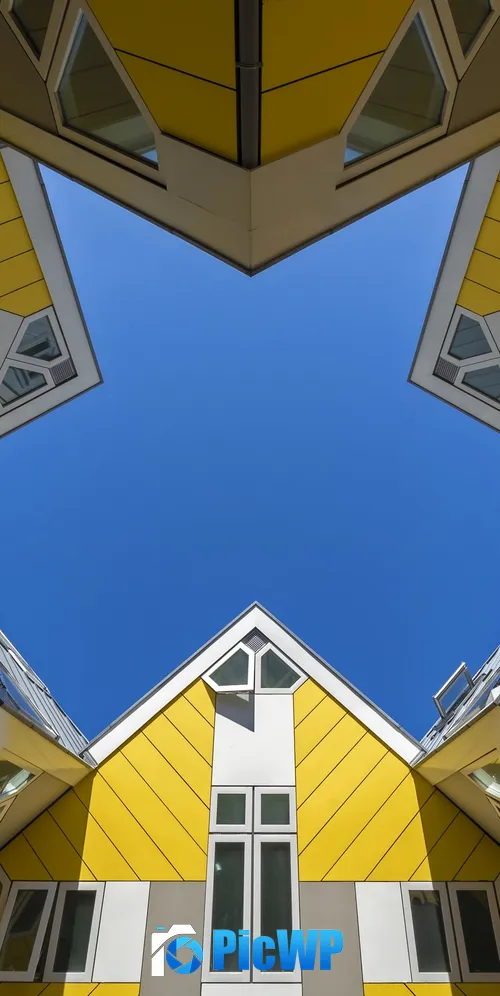 Cube Buildings Rotterdam 3K Mobile Wallpaper