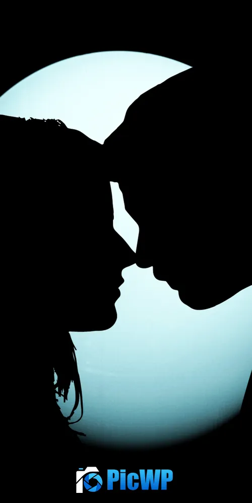 Couple Black background 3K Mobile Wallpaper