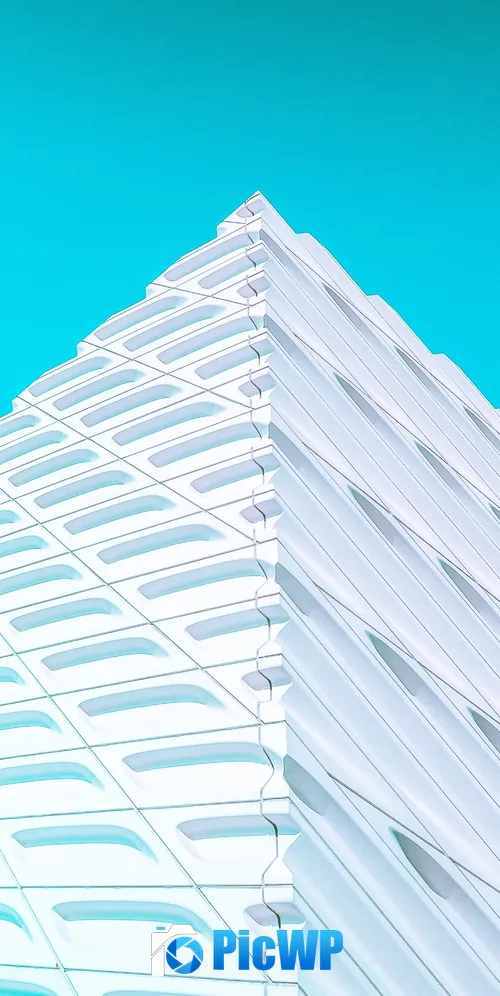 White Pyramid Illustration 3K Mobile Wallpaper