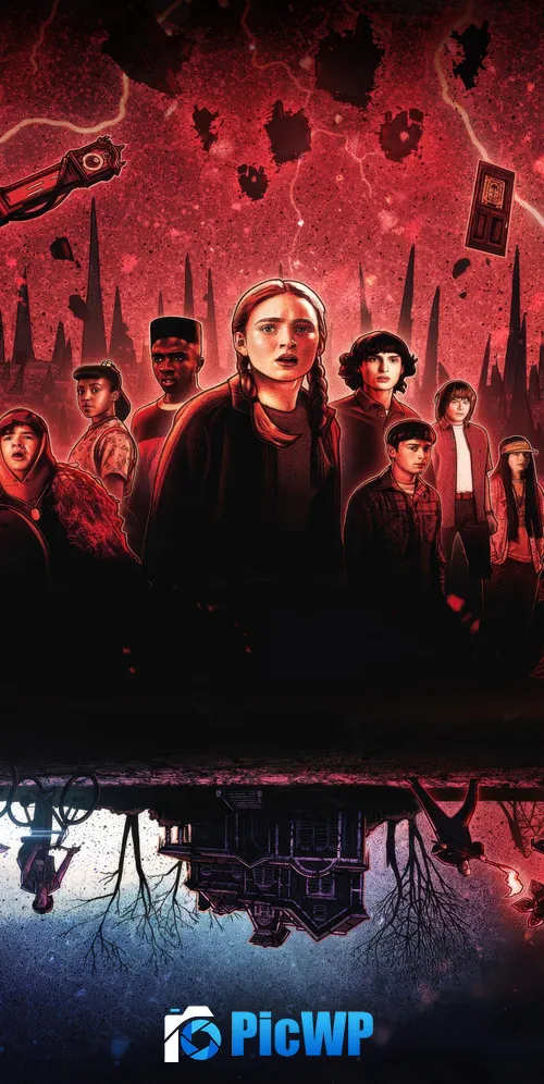 Stranger Things Character art 3K Mobile Wallpaper