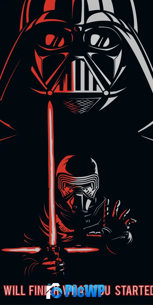 Kylo Ren Darth Vader 3K Mobile Wallpaper
