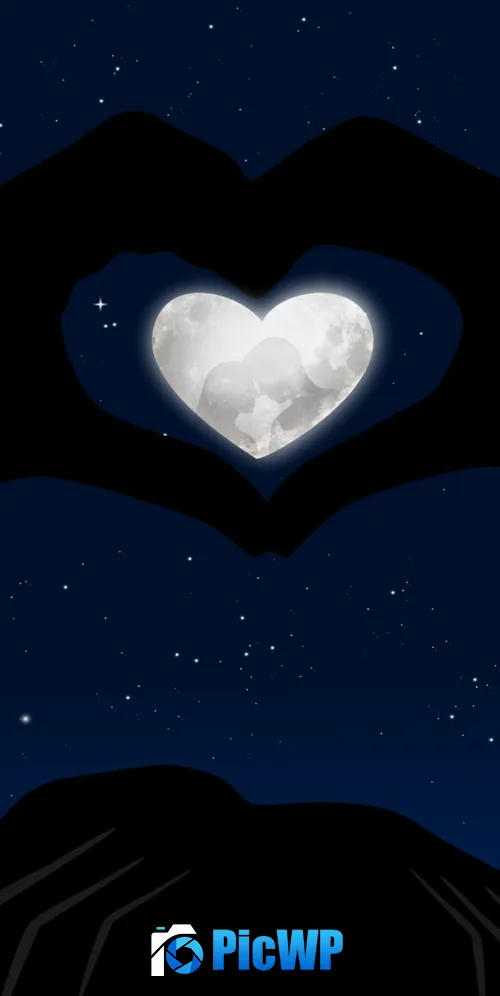 Heart Stars 3K Mobile Wallpaper