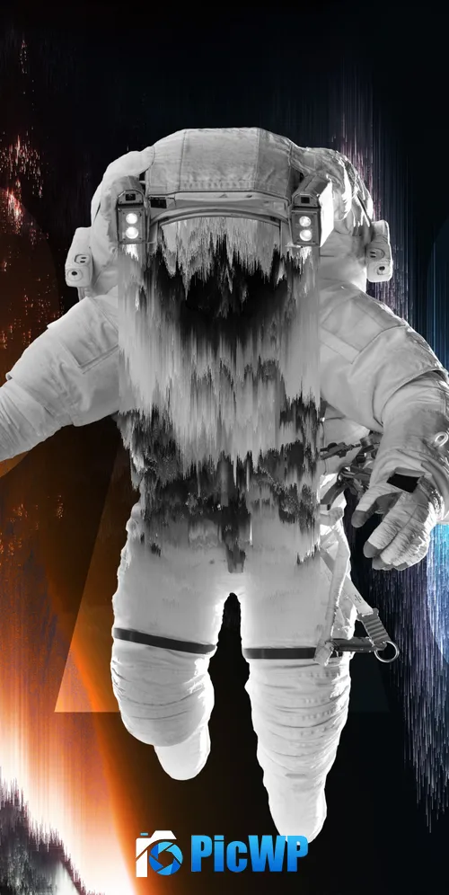 Astronaut Fade 3K Mobile Wallpaper