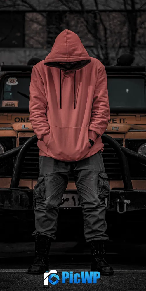 Red Hoodie Jeep 3K Mobile Wallpaper