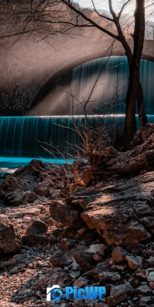 Waterfall Long exposure 3K Mobile Wallpaper