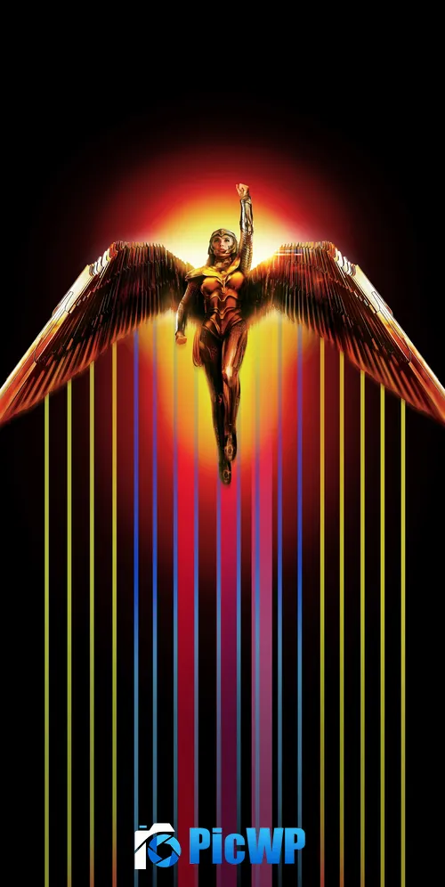 Wonder Woman 1984 Black background 3K Mobile Wallpaper