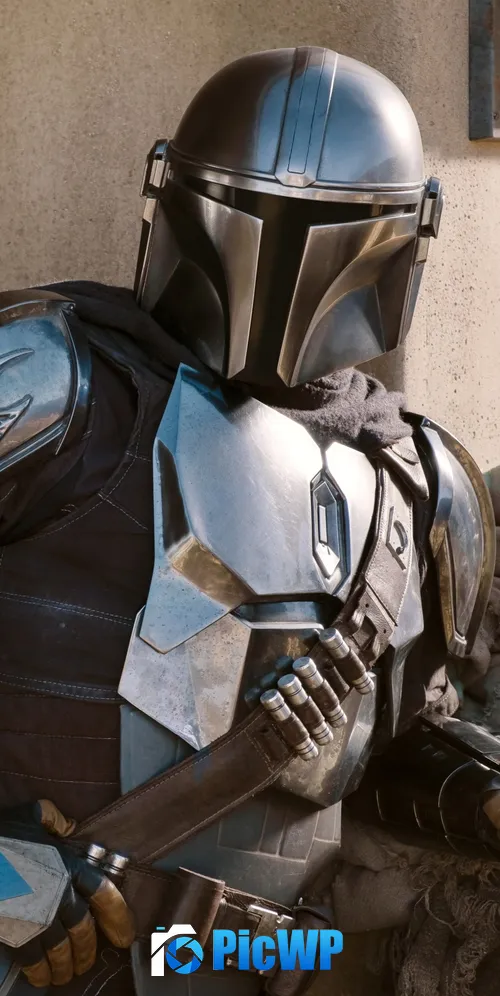 The Mandalorian Silver Armor 3K Mobile Wallpaper