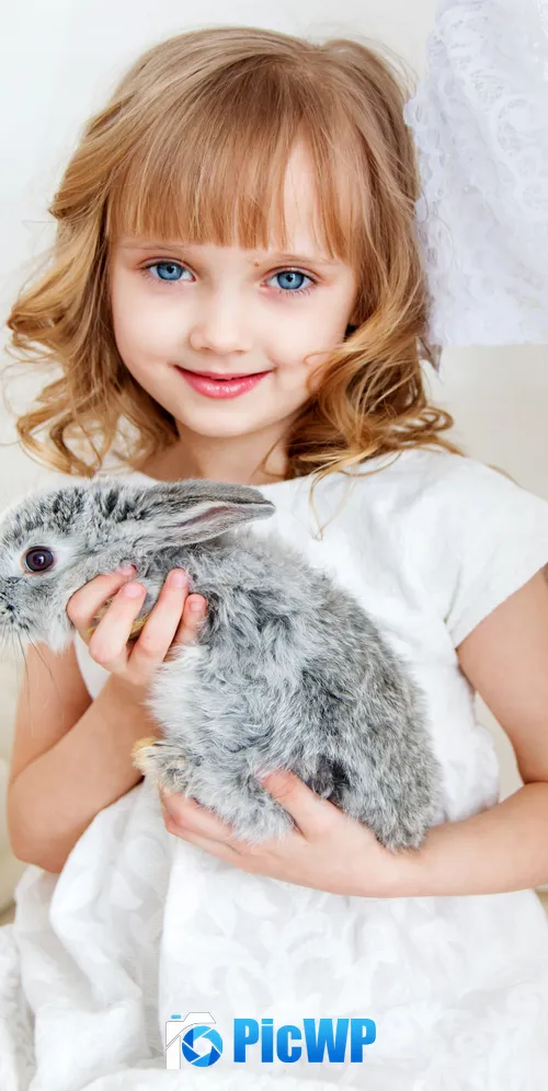 Cute Girl Rabbit 3K Mobile Wallpaper