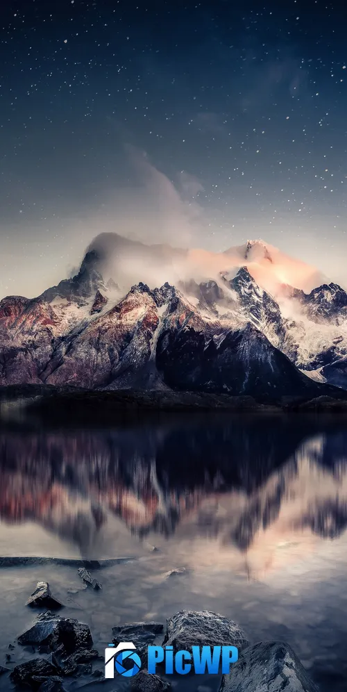 Mountains Reflection 3K Mobile Wallpaper