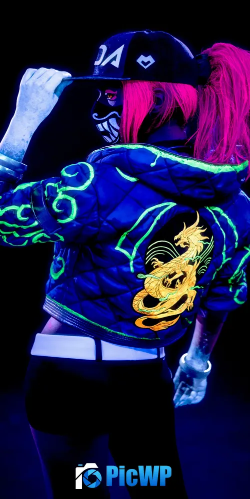 KDA Akali 3K Mobile Wallpaper
