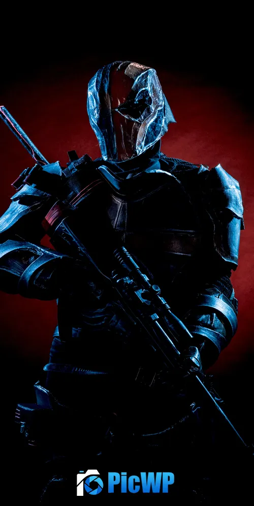 Deathstroke Black background 3K Mobile Wallpaper