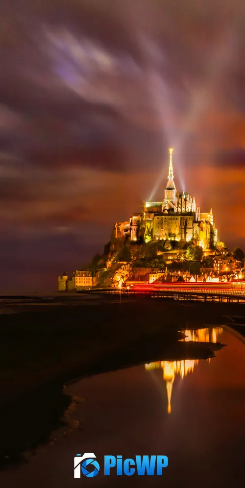 Mont Saint-Michel France 3K Mobile Wallpaper