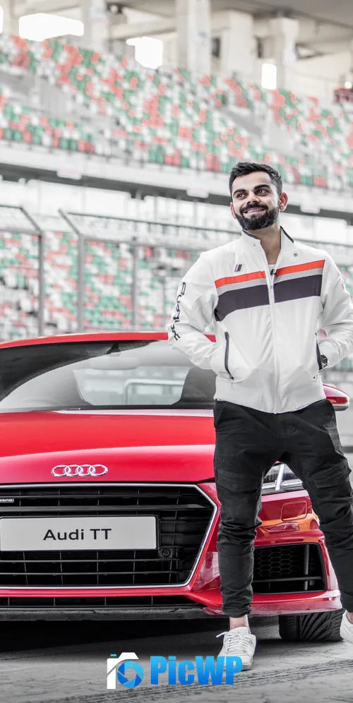 Virat Kohli Audi TT 3K Mobile Wallpaper