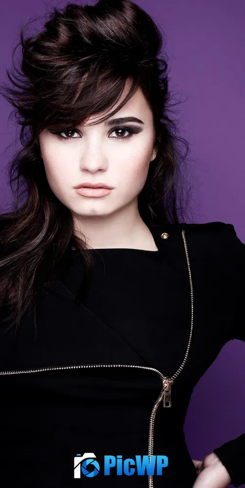 Demi Lovato Purple 3K Mobile Wallpaper
