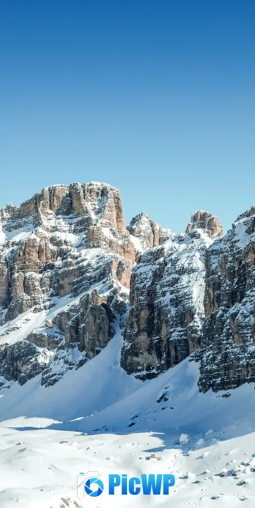 Dolomites Clear sky 3K Mobile Wallpaper