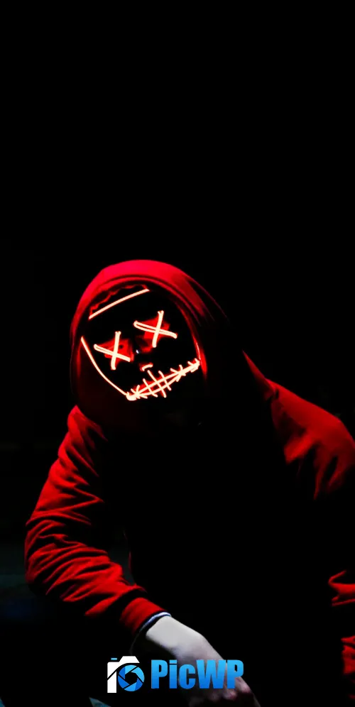 Man in LED mask Dope 3K Mobile Wallpaper