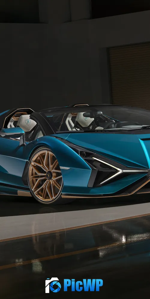 Lamborghini Sián Roadster Hybrid Supercar 3K Mobile Wallpaper