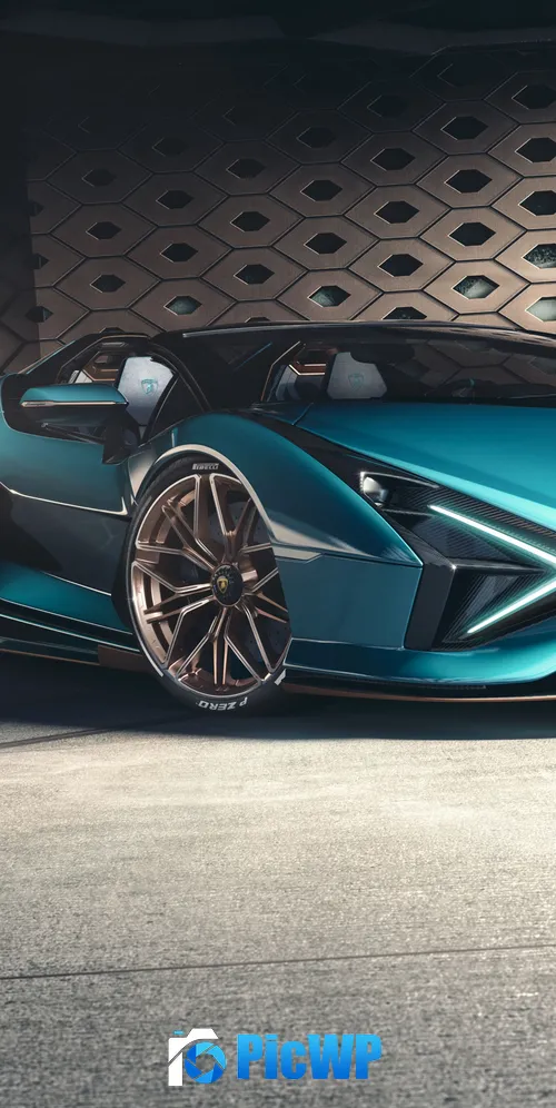 Lamborghini Sián Roadster Aesthetic 3K Mobile Wallpaper