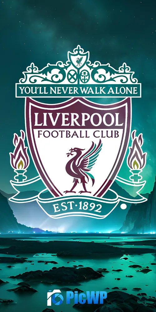 Liverpool FC Neon logo 3K Mobile Wallpaper