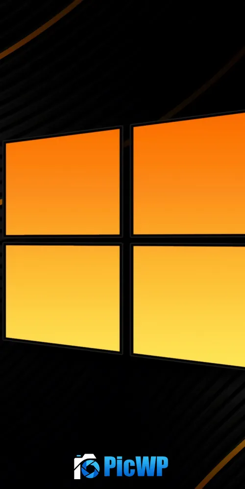 Windows 10 Black background 3K Mobile Wallpaper