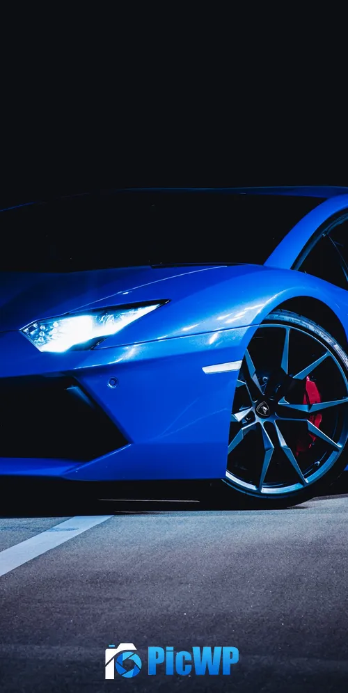 Lamborghini Huracan Blue 3K Mobile Wallpaper