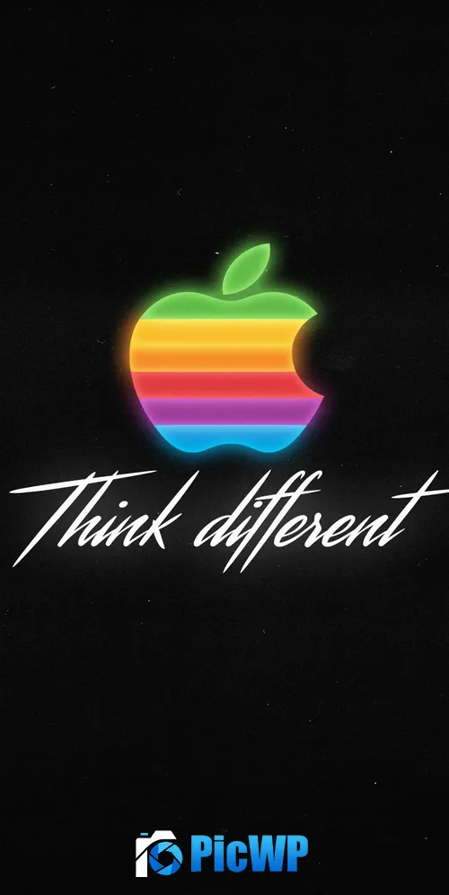 Think different Apple logo 3K Mobile Wallpaper