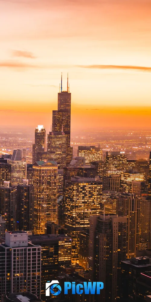 Chicago Cityscape 3K Mobile Wallpaper
