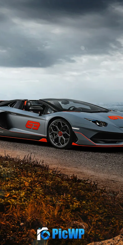 Lamborghini Aventador SVJ 63 Roadster 2020 3K Mobile Wallpaper