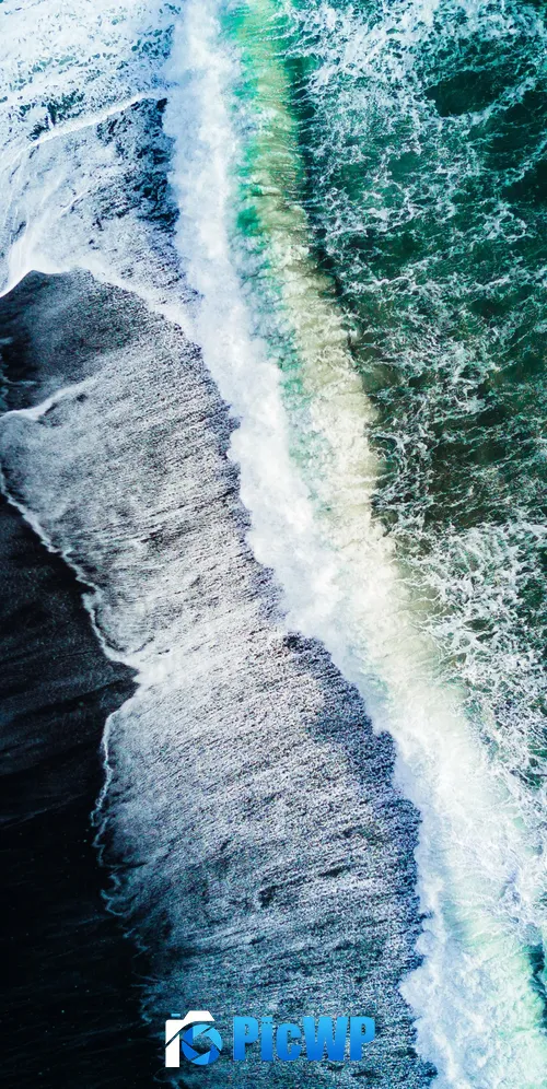 Reynisfjara Black Sand Beach Waves 3K Mobile Wallpaper