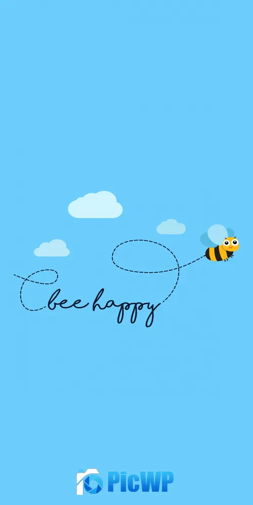 Bee happy Clear sky 3K Mobile Wallpaper
