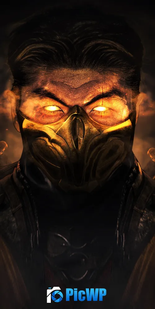 Scorpion in Mortal Kombat 11 iPhone 3K Mobile Wallpaper