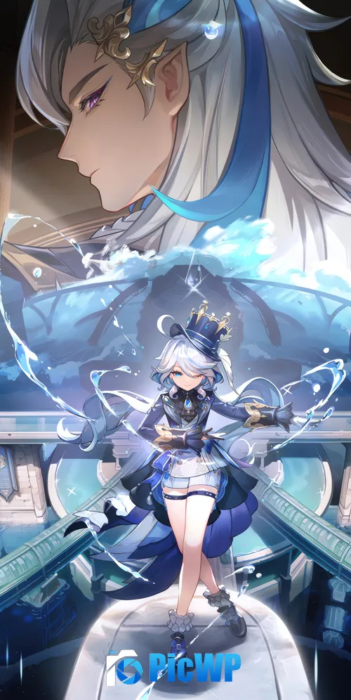 Furina Neuvillette 3K Mobile Wallpaper