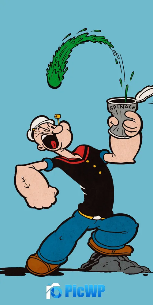 Popeye Funny 3K Mobile Wallpaper