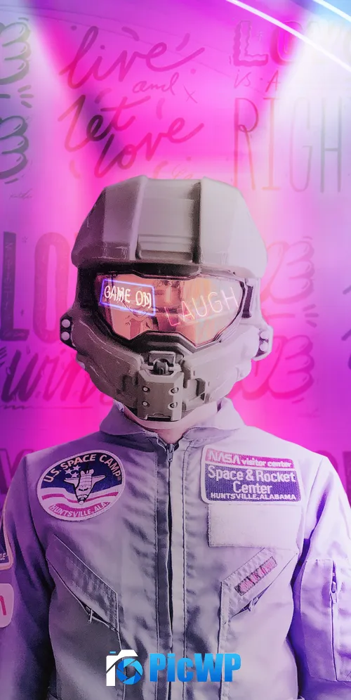 Astronaut Pink 3K Mobile Wallpaper