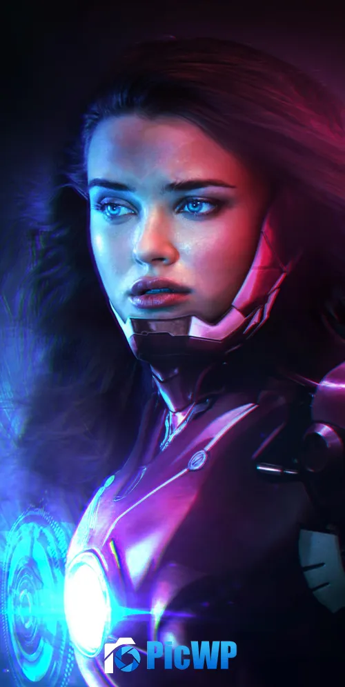 Katherine Langford Iron Woman 3K Mobile Wallpaper