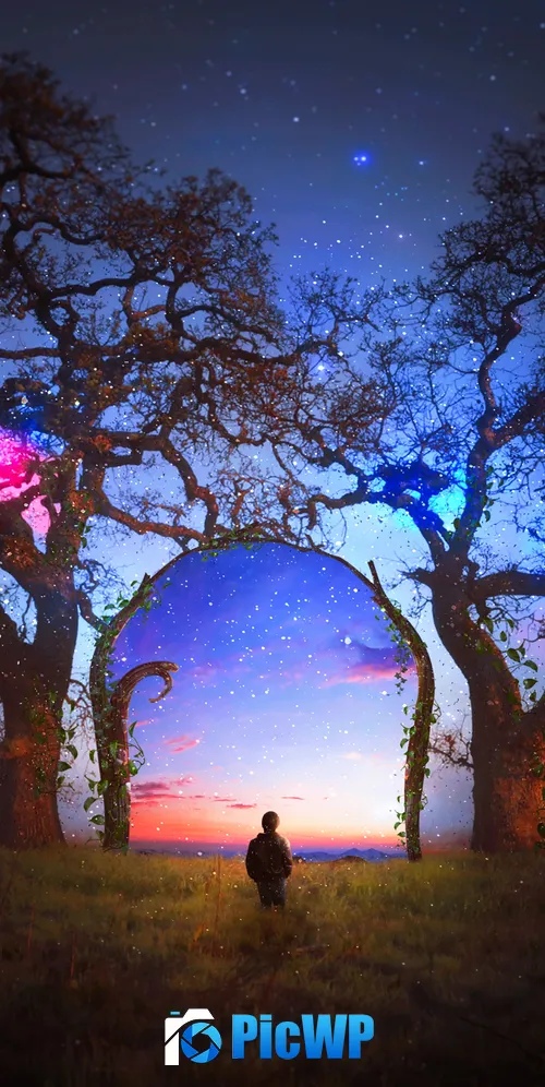 Surreal Portal 3K Mobile Wallpaper