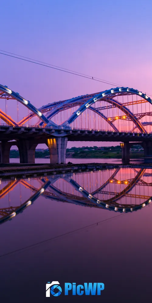 Dragon Bridge Sunset 3K Mobile Wallpaper