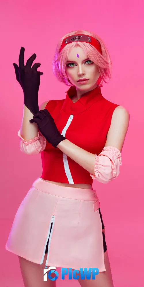 Sakura Haruno Cosplay 3K Mobile Wallpaper