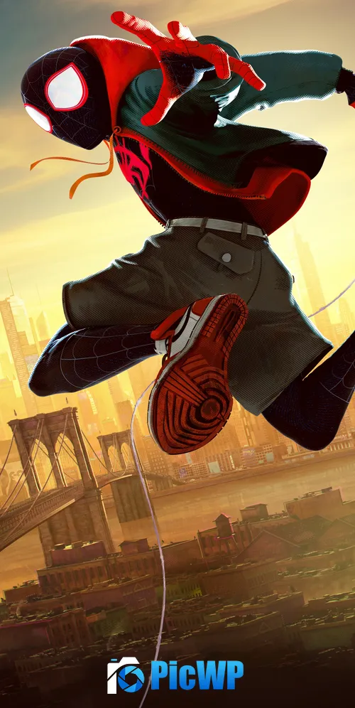 Miles Morales Spider-Man: Into the Spider-Verse 3K Mobile Wallpaper