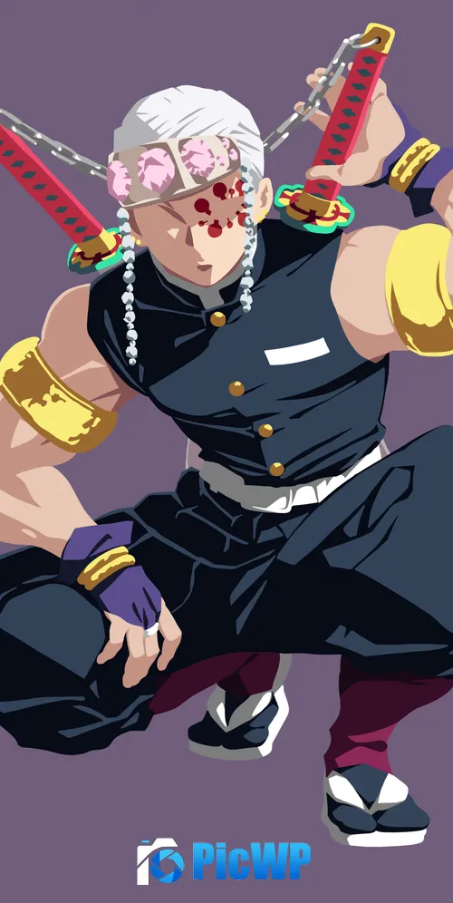 Tengen Uzui Minimal art 3K Mobile Wallpaper