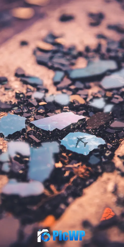 Flight Broken rocks 3K Mobile Wallpaper