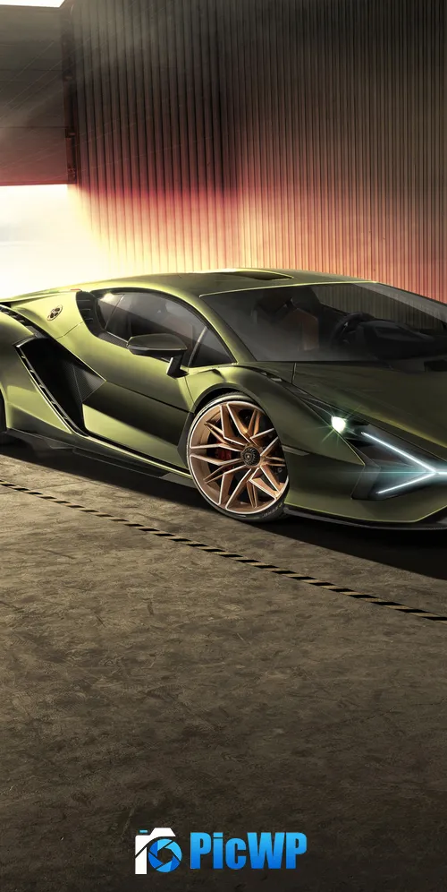 Lamborghini Sian Hybrid sports car 3K Mobile Wallpaper