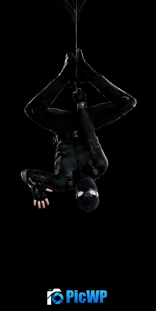 Spider-Man Black suit 3K Mobile Wallpaper